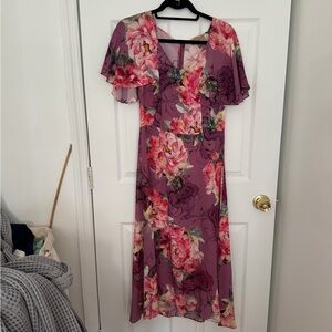 Anthropologie Galena Silk Floral Dress Size 4